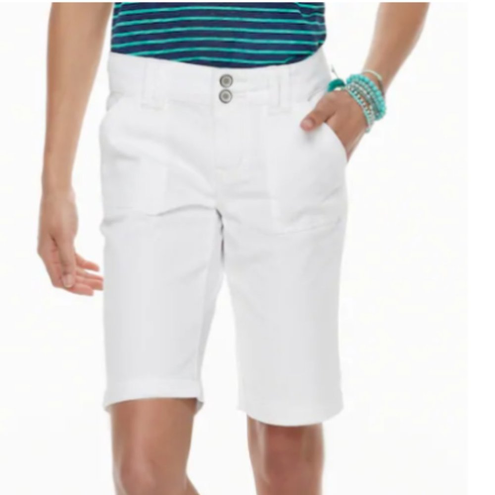 Women's Unionbay Blanche Solid Bermuda Shorts, White